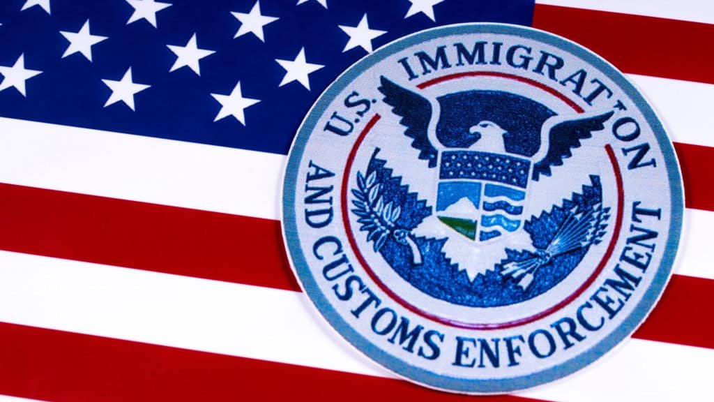 Flag of the US immigration agency ICE